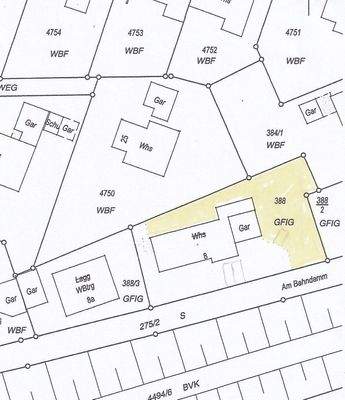 Lageplan mit Grundstücksanteil