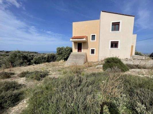 Kreta, Kirianna: Unvollendete Villa mit atemberaubender Aussicht zu verkaufen
