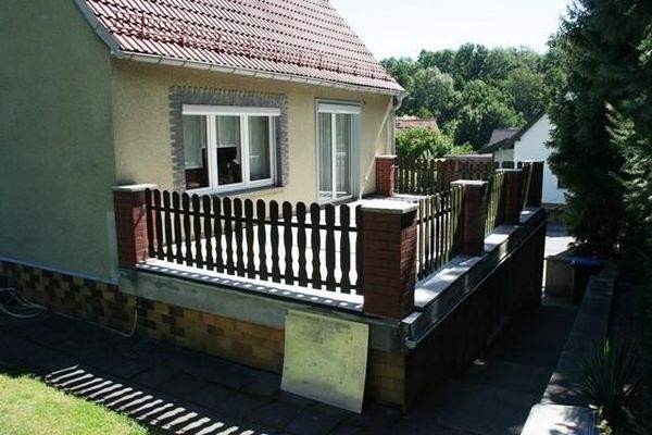 Terrasse auf Garage