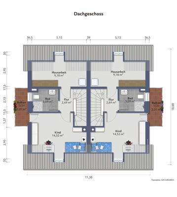 Dachgeschoss Beispiel