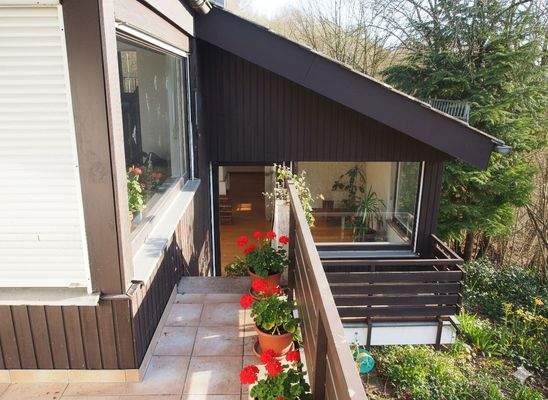 Blick zur Terrasse / Garten