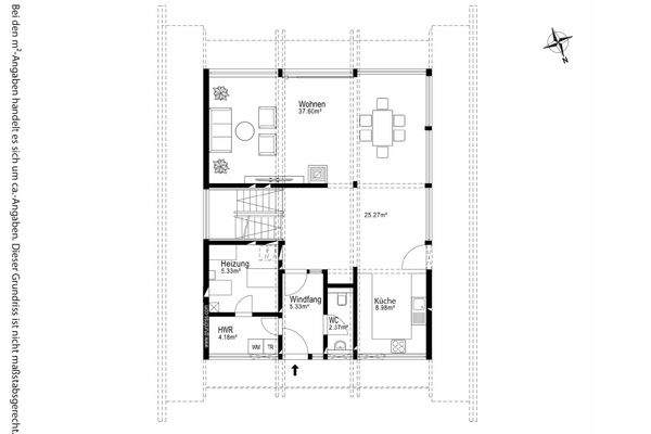 Grundriss Rückgebäude Erdgeschoss