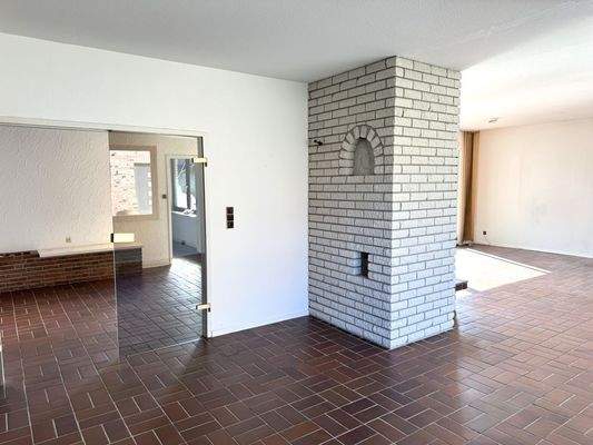 Wohnzimmer mit Kaminofen