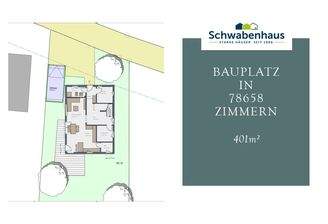 Bauplatz mit Grundriss