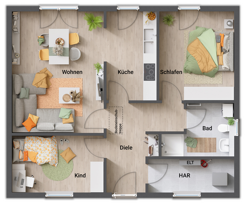 Grundriss Bungalow