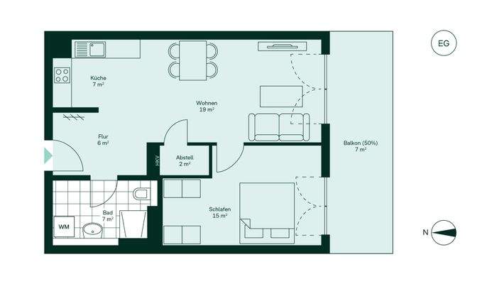 Komfortabler Grundriss