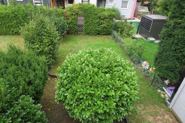 Balkonblick in den Garten