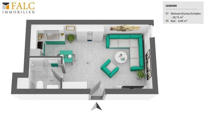 Grundriss - Wohnung 59