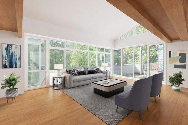 Hinweis: Das Zimmer wurde zur besseren Veranschaulichung virtuell eingerichtet.