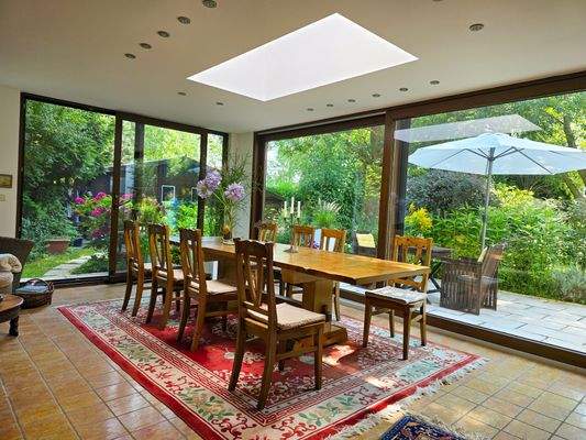 WIntergarten mit Fußbodenheizung