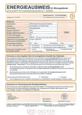 Energieausweis Seite 1