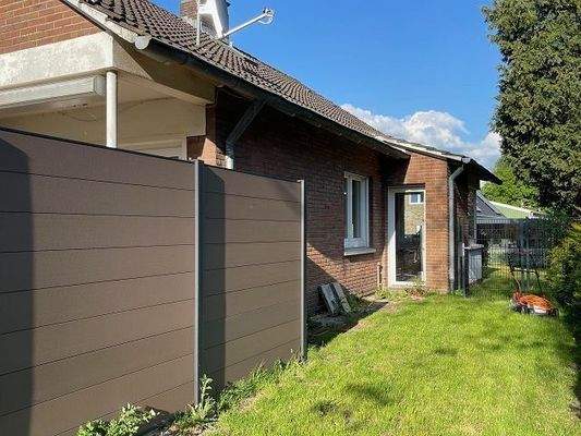 Terrasse mit Sichtschutzzaun