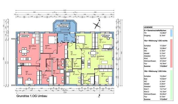 Grundriss nach geplantem Umbau