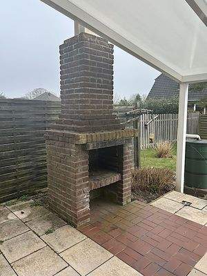 Außenkamin an der Terrasse