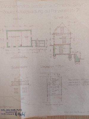 Plandokument Schnitt alt