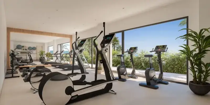 Fitnessstudio der Wohnanlage