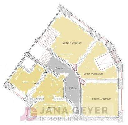 Grundriss, oberer Bereich