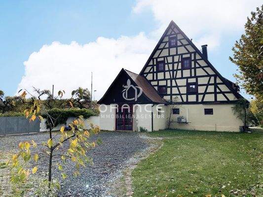 Das Fachwerk auf der Nordseite