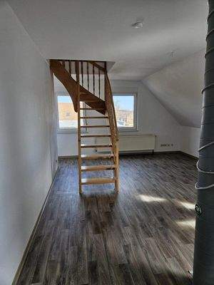 Treppe zum Dachgeschoss