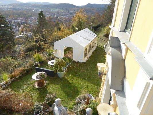 Blick auf den obersten Gartenbereich der Wohnung 1