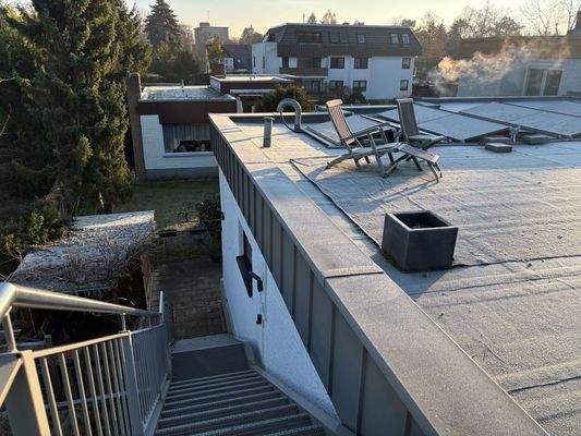 Stahltreppe zum Dach