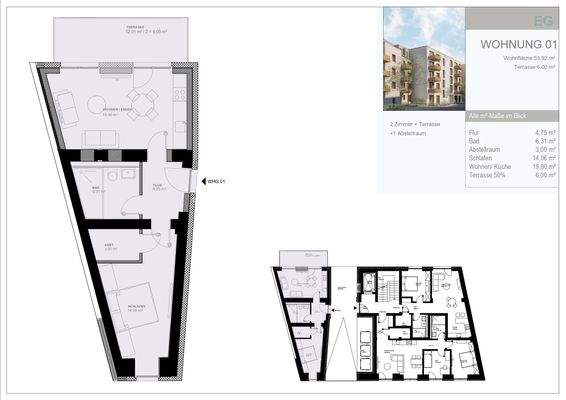 Nordfelder Reihe 8, EG links mit Terrasse und Alleinlage