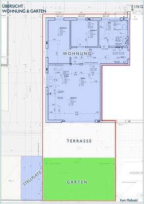 Übersicht - Wohnung mit Garten