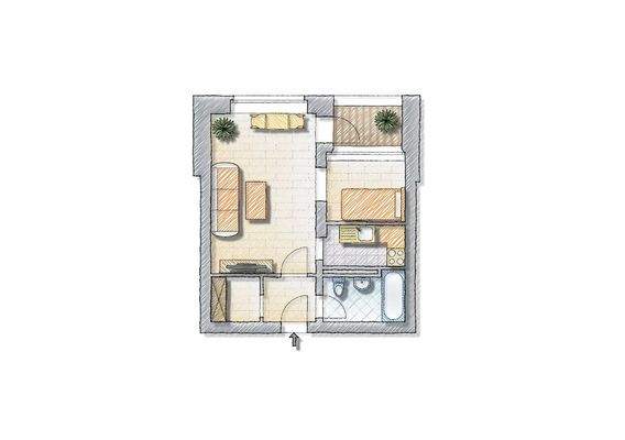 Grundriss (nicht maßstäblich)