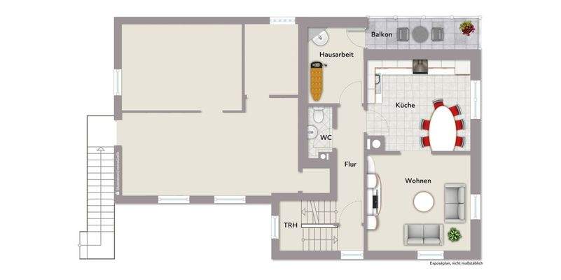 Grundriss Wohnung 02 - Obergeschoss