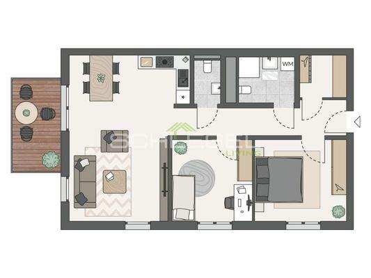 Grundriss Wohnung 08 I 12