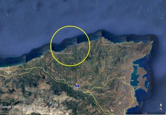 Kreta, Kounali: Großes Baugrundstück direkt am Meer zu verkaufen