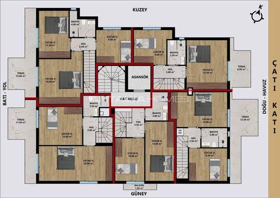 Flats Close to the Coast in Güvenlik, Muratpaşa