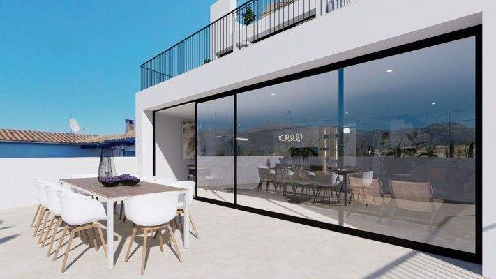 Reihenhaus mit Panoramablick auf die Berge zum Verkauf in Campanet, Mallorca