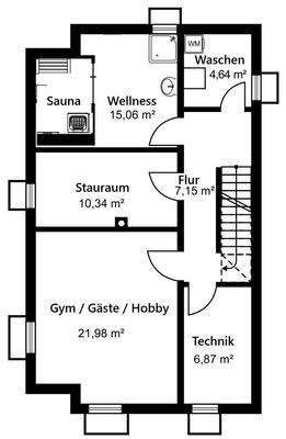Grundrissplan Souterrain