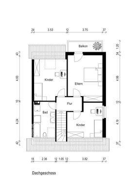 Grundriss obere Etage