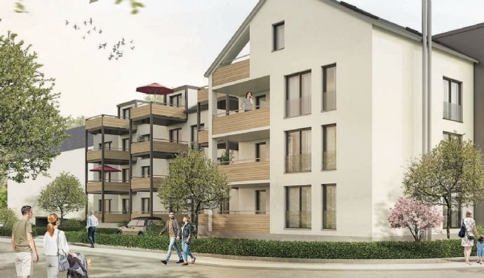 AB SOFORT in Top Lage 3,5 Zimmer Wohnung (90qm) Erstbezug mit Einbauküche, Balkon, Kellerraum und TG-Stellplatz, 1. OG mit Aufzug, barrierefrei