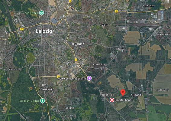 Lage in Leipzig