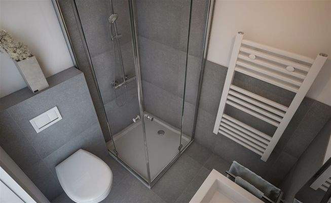 Badezimmer mit Dusche