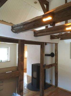 Blick aus dem Schlafzimmer (Ankleidebereich) zur Galerie