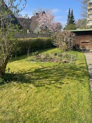 Blick in den seitlichen Gartenbereich