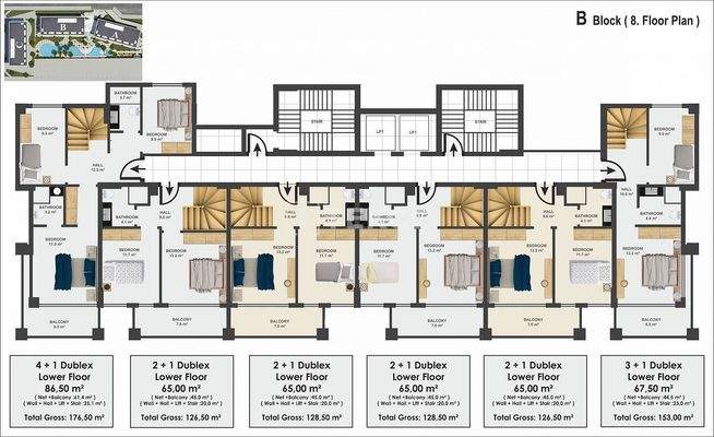 Apartments in a Central Location Close to the Beach in Alanya