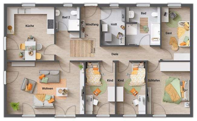 Grundriss-Bungalow-131-Erdgeschoss