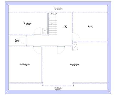 Dachgeschoss Bauplan