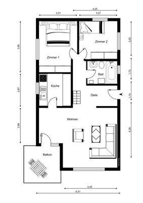 Maisonette OG vermaßt