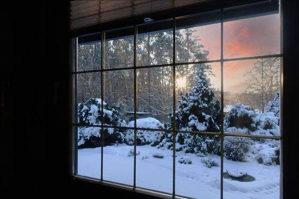 Kuechenfenster Aussicht Winter