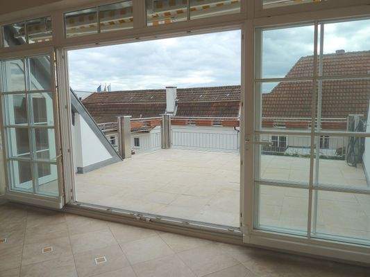 Blick auf die Terrasse