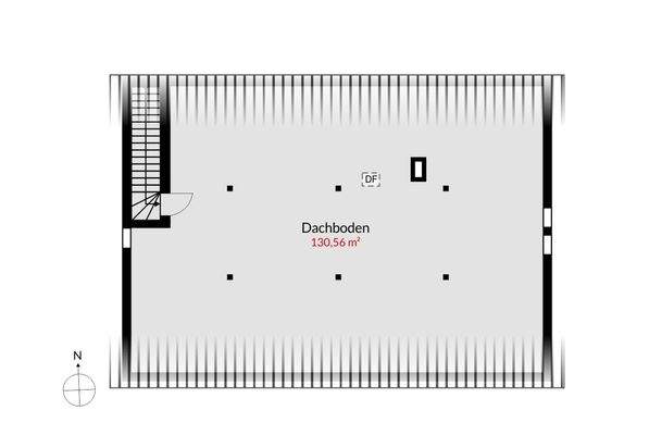 Grundriss DG l Dachboden