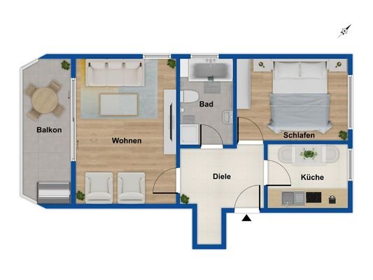 Grundriss Wohnung 