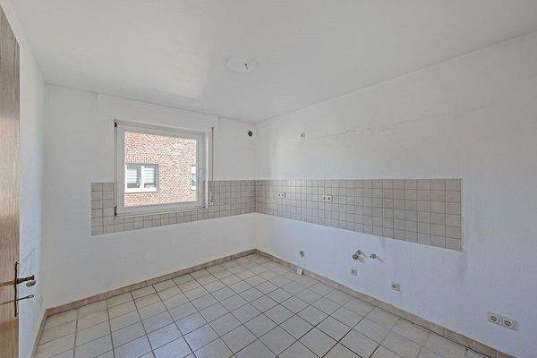 Die Küche im Dachgeschoss