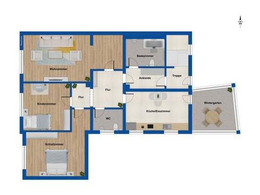 Grundriss Obergeschoss - WE 3
